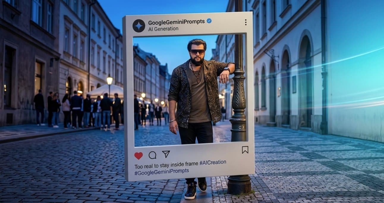 Cobblestone Street Instagram Frame